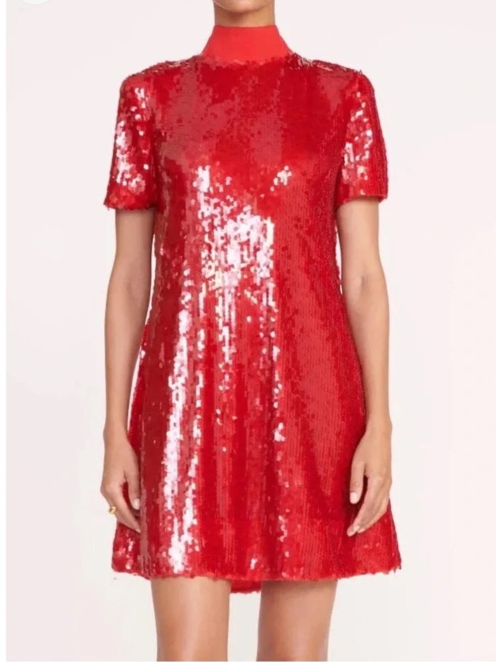 STAUD Mini Ilana‎ Dress Poinsettia Sequins M